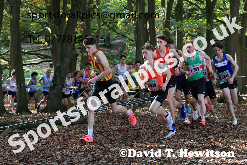 Junior Mens 2025 National Cross Country Relays, Berry Hill Park, Mansfield. Photo: David T. Hewitson/Sports for All Pics